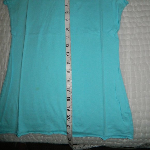 Beau & Eros Turquoise Tee Cap Sleeve - Picture 5 of 5